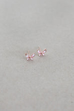 Load image into Gallery viewer, Papillon Pink Studs
