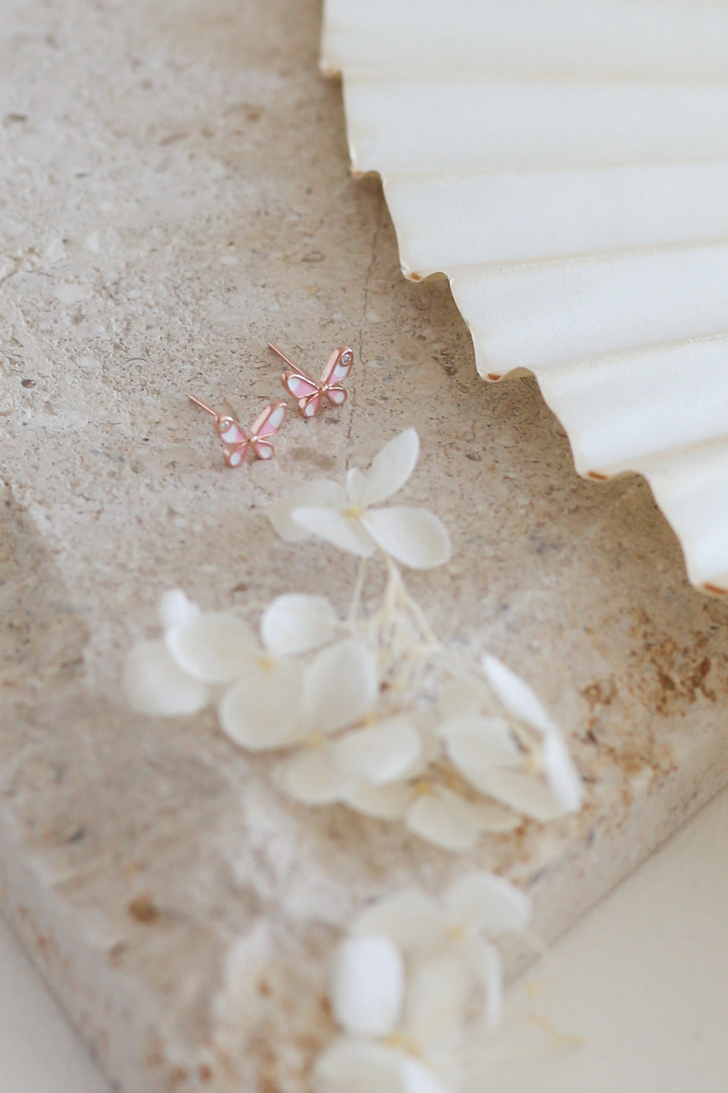 Papillon Pink Studs